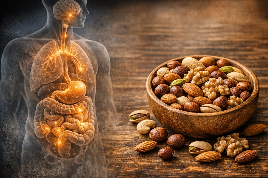 qué pasa en tu cuerpo 30 minutos después de comer frutos secos